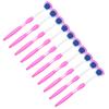 Tongue Scraper, 10 Pcs Tongue Cleaner Brush Oral Cleaning Tool Ergonomic Design Long Handle for Adults Pink view 1