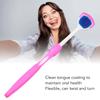 Tongue Scraper, 10 Pcs Tongue Cleaner Brush Oral Cleaning Tool Ergonomic Design Long Handle for Adults Pink view 3