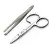Greta Slant Tip Tweezer & Scissor, Precision for Moustache Beard Eyebrow Nose Hair Trimming & Scissor for Upper Lip Eyebrows view 1