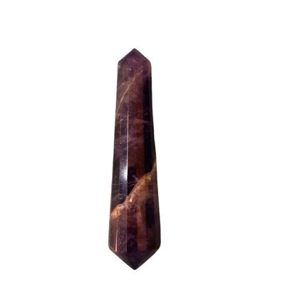 Maitri Export Amethyst Energized Double Point Terminator Wand For Crystal Healing, Natural Stones