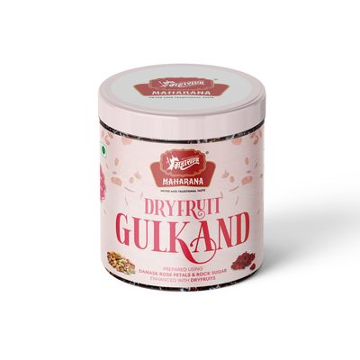 MAHARANA Natural Organic Dryfruit Gulkand - Prepared Using Sun Cooked Indian Damask Rose & Rock Sugar Along With Dryfruits You Take Your Desserts And Drinks (2pcs)