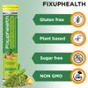 Fixuphealth Japanese Matcha Green Tea Effervescent Tablets with Ashwagandha Extract & Chromium Picolinate | Lemon Flavour | Energy, Metabolism & Wellness Support | 15 Dissolvable Tablets view 2