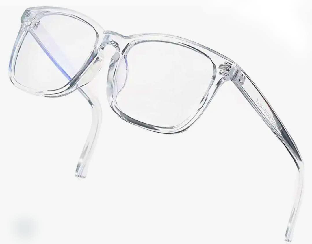 SAINTIMO ANTI GLARE Gaming & computer, mobile lover's blue ray Filter Transparent Square Eyeglasses for Eye Protection Men Women, Computer/Tablet/Laptop/Mobile/TV, Anti-blue & Anti eyestrain