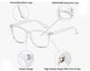 SAINTIMO ANTI GLARE Gaming & computer, mobile lover's blue ray Filter Transparent Square Eyeglasses for Eye Protection Men Women, Computer/Tablet/Laptop/Mobile/TV, Anti-blue & Anti eyestrain view 3