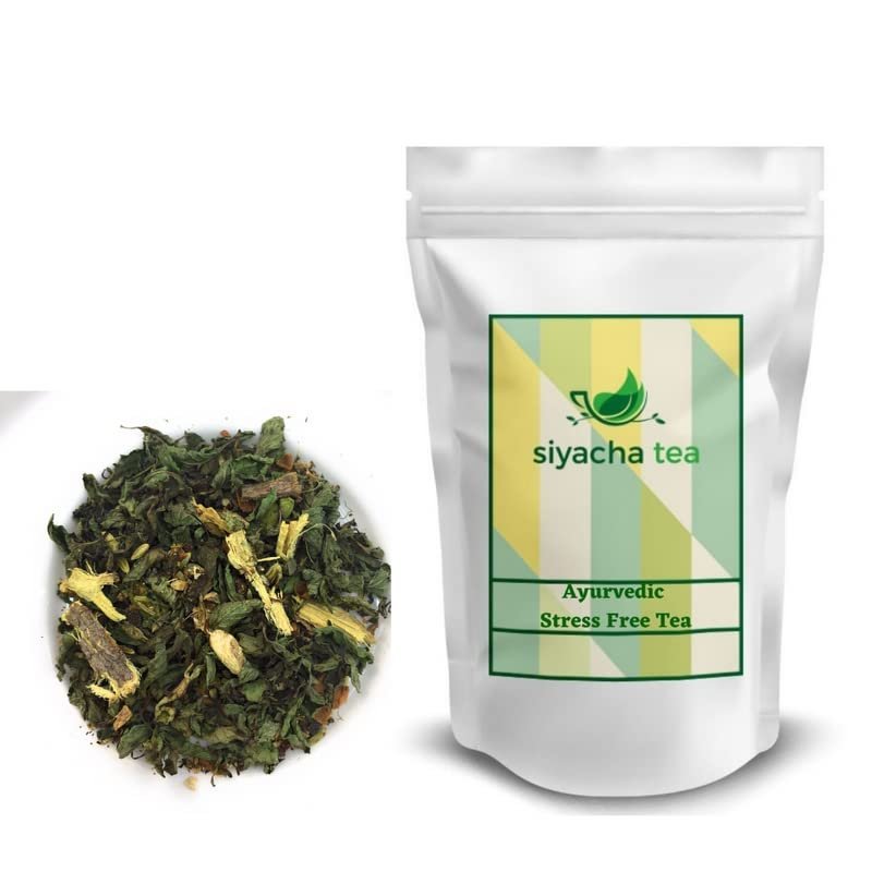 Siyacha Tea Ayurvedic Tisane Stress Free Tea|Loose Leaf Caffeine Free blend with Mint Liquorice Mulethi Cardamom Cinnamon Pepper Fennel Clove Ginger |Indian Super Food Chai Patti |Spice Herbal| 1 KG