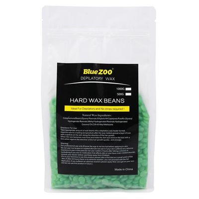 T.O.G. 500g/bag No Strip Depilatory Pearl Hard Wax Pellets Waxing Full Body Hair Removal Beans Green Tea Flavor