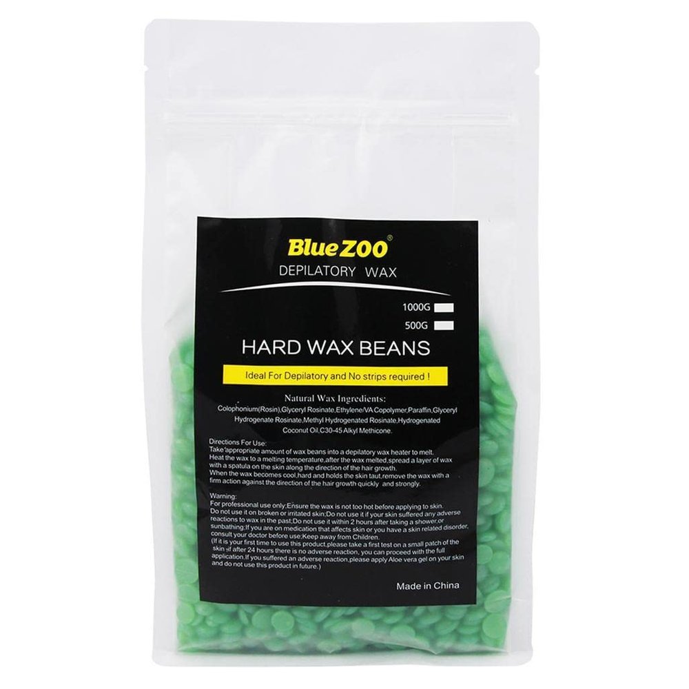 T.O.G. 500g/bag No Strip Depilatory Pearl Hard Wax Pellets Waxing Full Body Hair Removal Beans Green Tea Flavor