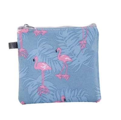 Favria Sanitary Napkin Storage Bag, Menstrual Pad Bag with Zipper, Napkin Storage for Purse, First Period Kit for Teens Girls, Storing Sanitary Pads for Women-Grey