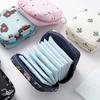 Favria Sanitary Napkin Storage Bag, Menstrual Pad Bag with Zipper, Napkin Storage for Purse, First Period Kit for Teens Girls, Storing Sanitary Pads for Women-Navy Blue view 3
