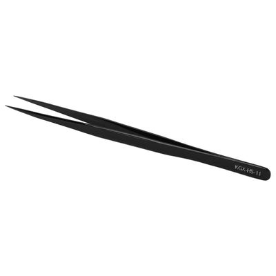Jaerb Accuracy Tweezer, Aluminum Alloy Antimagnetic Portable Tweezer for Watch for PC (Black)
