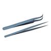 Jaerb Tweezer Set, Wide Application Antimagnetic Aluminum Alloy Tweezer for Electronic Repair for Electrician (Blue) view 1