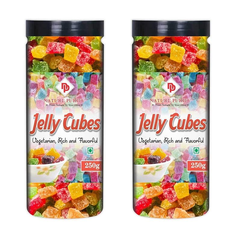 Nature Purify : Jelly Cubes | Soft Candy | Colourfull Candy | 250gms [Buy 1 Get 1 Free]