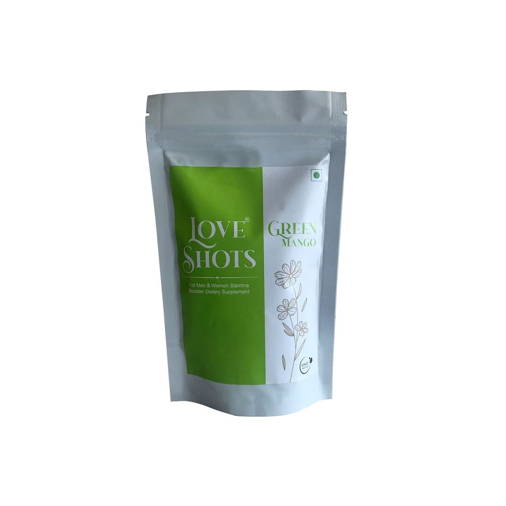 LOVE SHOTS Stamina Booster | Nutrition supplement | Instant Stamina Booster for Men and Women 100 grams (Green Mango)