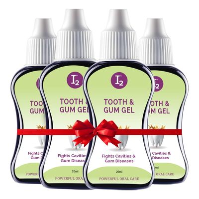I2cure Tooth & Gum Gel | Prevents Gum Swelling, bleeding & infections | Treats Mouth Ulcers and Oral Cavities | 20 ml (Pack of 4)