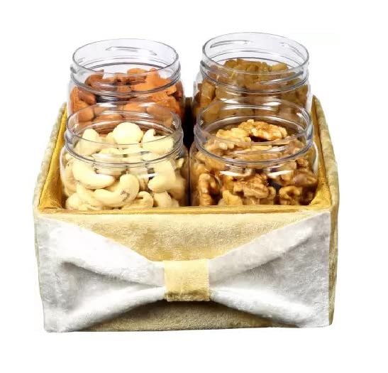 AESTHETIC HUB GIFT PACKED ALMOND, CASHEW, WALNUT & RAISINS TRY021 (4 x 100 g)