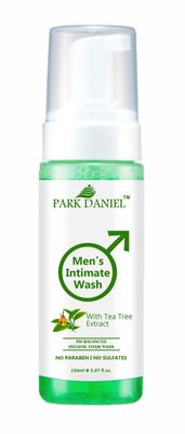 Park Daniel Natural Men's Intimate Wash with Tea Tree Extract Maintain PH Balance Intimate Daily Care Body Wash Anti-Bacterial Pack of 1 of 150 ML