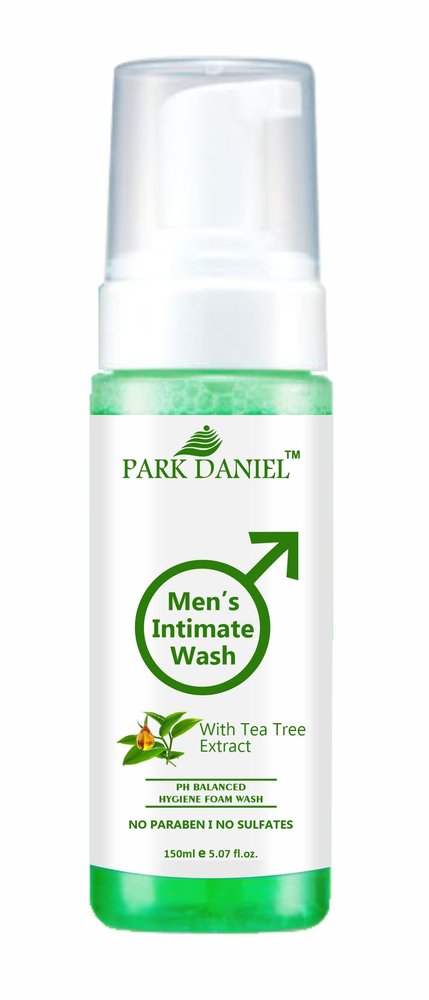 Park Daniel Natural Men's Intimate Wash with Tea Tree Extract Maintain PH Balance Intimate Daily Care Body Wash Anti-Bacterial Pack of 1 of 150 ML