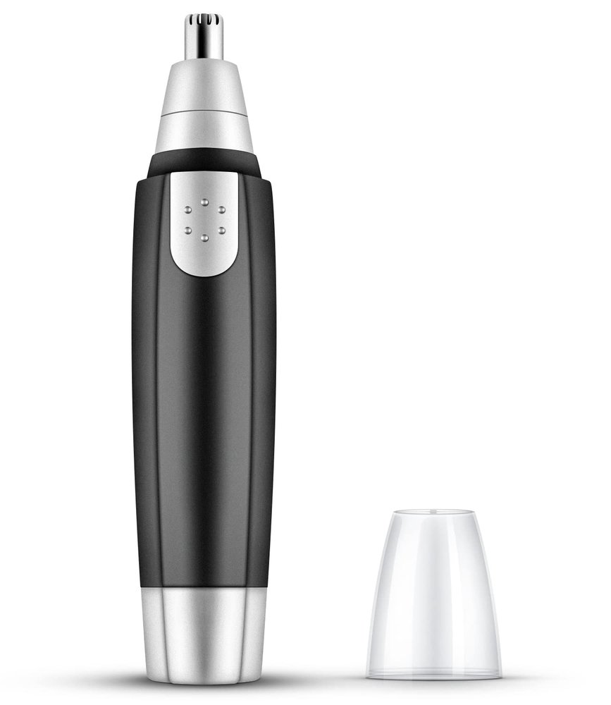 WOOTONG Painless Ear and Nose Hair Trimmer, Electric Nose Hair Shaver, Portable Facial Hair Clippers for Men and Women, Battery-Operated Nose Hair Remover