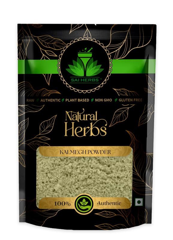 SAI HERBS Kalmegh Herbal Extract Powder - Chirayta Hara Herbal Extract Powder - Andrographis Paniculata Herbal Extract Powder - Pure & Natural (100 Grams)