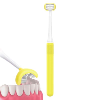 3-sided Toothbrush | Autisms Sensory Toothbrush,Triple Bristle Toothbrush Head Special Needs Toothbrush Soft Bristle Toothbrush for Adult Children, Special Needs