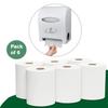 Biogreen || HRT Paper Towel || Fast drying || Highly absorbent || 150 Meters per roll - pack of 6 Universal size Compatible with all dispensers | Roll Diameter 16cm view 2