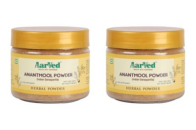 AarVed Anantmool Powder (300g, Pack of 2 x 150g)  Indian Sarsaparilla (Hemidesmus Indicus/Nannari/Anantha/Sugandhi Veru) Herbal Supplement for Skin & Hair Care.