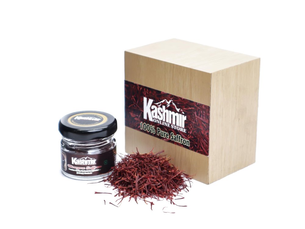 Kashmir Online Store A++ Finest Grade Kashmiri Kesar - Natural, Original & Pure Mongra Saffron (1 Gram)