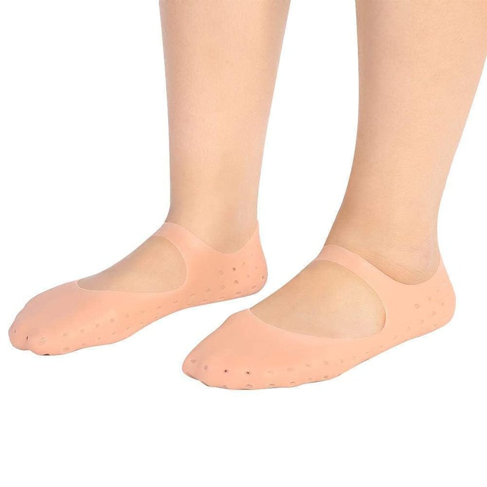 Avenn Silicone Socks Silicone Full Size Socks, Free Size Moisturizing Socks Foot Anti Cracking Care Socks for Dry Feet Cracked Heel Repair Heel Softener Foot Care-Sock for Women for Men (1 Pair)