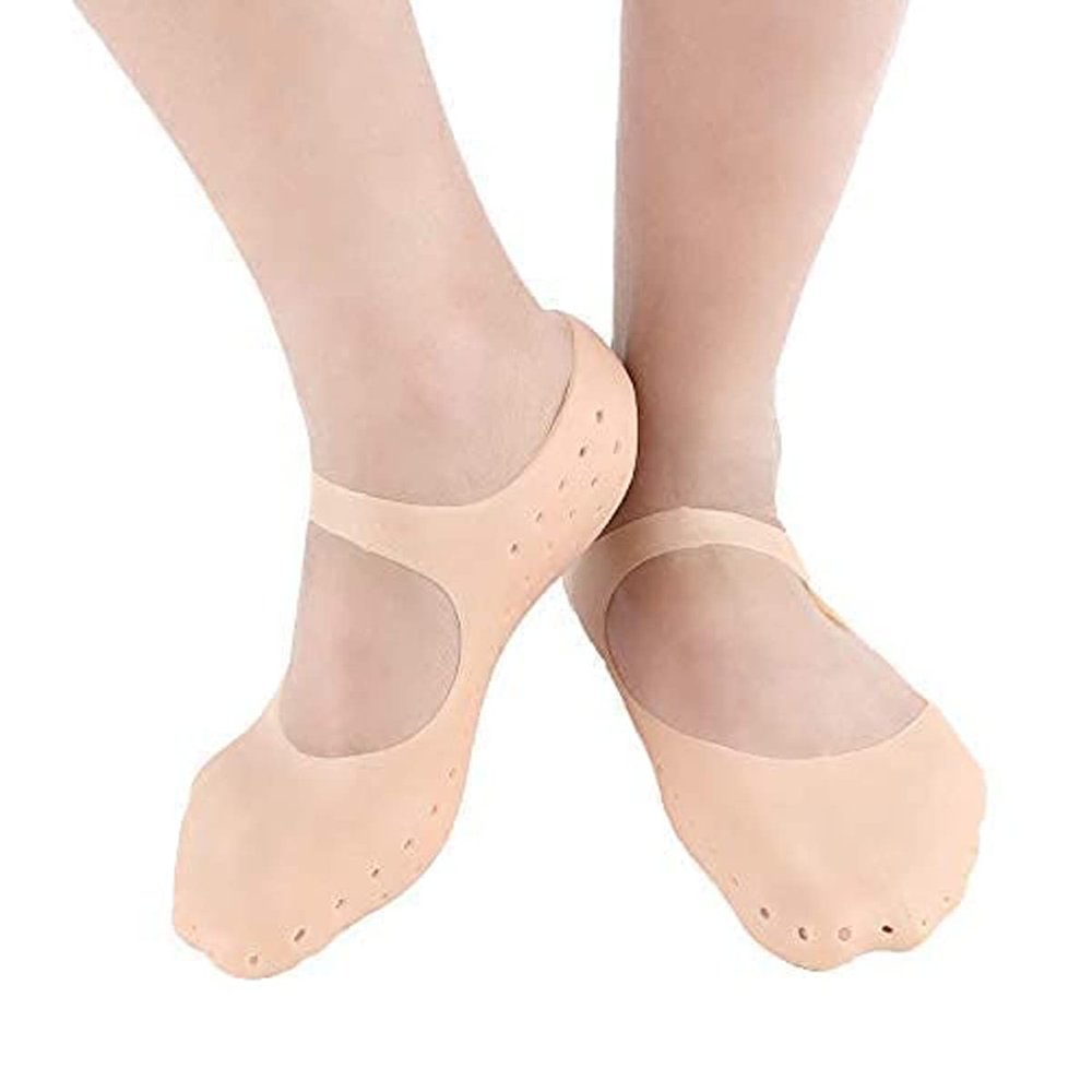 Avenn Silicone Socks Silicone Full Length Size Socks, Moisturizing Socks Foot Anti Cracking Care Socks for Dry Feet Cracked Heel Repair Heel Softener Foot Cracks Care-Sock for Women & Men (2 Pair)