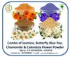 A D Food & Herbs Combo of Jasmine/Butterfly Pea/Chamomile/Calendula Flower Powder Aromatic Edible for Homemade Lattes,Tea Blends,Bath Salts,Face packs & Body packs (250 GMS x Pack of 4) view 2