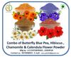 A D Food & Herbs Combo of Butterfly Pea/Hibiscus/Blue Corn/Chamomile Flower Powder Aromatic Edible for Homemade Lattes,Tea Blends,Bath Salts,Face packs & Body packs (50 GMS x Pack of 4) view 2