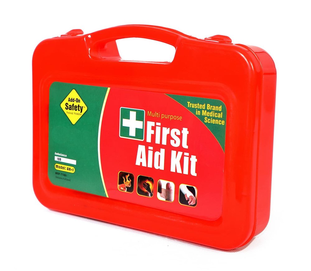 Add-on Safety First Aid Kit (with all the items inside) - AK-I - Red