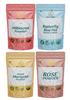 A D Food & Herbs Combo of Butterfly Pea Gold/Marigold/Rose/Hibiscus Flower Powder Aromatic Edible for Homemade Lattes,Tea Blends,Bath Salts,Face packs & Body packs (100 GMS x Pack of 4) view 1