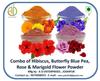 A D Food & Herbs Combo of Butterfly Pea Gold/Marigold/Rose/Hibiscus Flower Powder Aromatic Edible for Homemade Lattes,Tea Blends,Bath Salts,Face packs & Body packs (100 GMS x Pack of 4) view 2