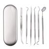 CATKOO Stainless Steel Dental Tool Set Oral Mirror Mouth Mirror Instrument -Ended Dental Pick Dentist Prepare Tools Oral Health Tooth Cleaning Inspection Tartar Cleaner view 1