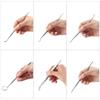 CATKOO Stainless Steel Dental Tool Set Oral Mirror Mouth Mirror Instrument -Ended Dental Pick Dentist Prepare Tools Oral Health Tooth Cleaning Inspection Tartar Cleaner view 4
