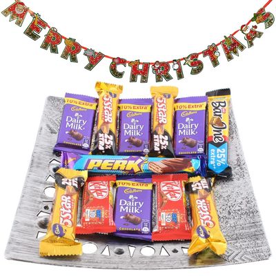 SFU E Com Cadbury Assorted Chocolate Gift Hamper| Premium Christmas Chocolate Combo | Christmas Toran with Chocolat Gift | Christmas Chocolate Hamper | 523