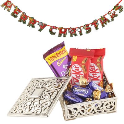 SFU E Com Golden Box with Chocolates| Premium Christmas Chocolate Combo | Christmas Toran with Chocolat Gift | Christmas Chocolate Hamper | 181