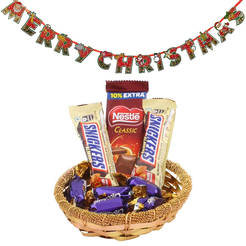 SFU E Com Chocolate Gift Hamper Combo| Premium Christmas Chocolate Combo | Christmas Toran with Chocolat Gift | Christmas Chocolate Hamper | 294