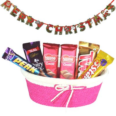 SFU E Com Chocolate Gift Hamper| Premium Christmas Chocolate Combo | Christmas Toran with Chocolat Gift | Christmas Chocolate Hamper | 122