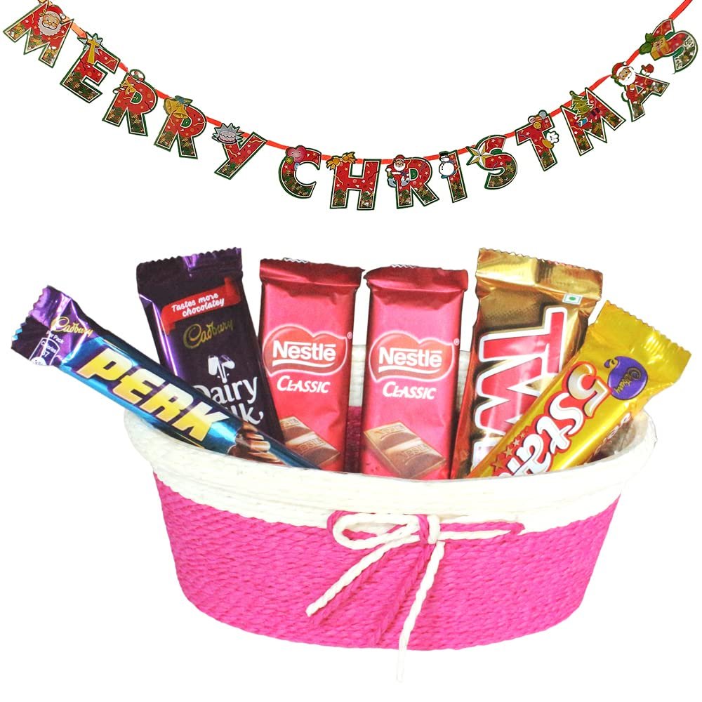SFU E Com Chocolate Gift Hamper| Premium Christmas Chocolate Combo | Christmas Toran with Chocolat Gift | Christmas Chocolate Hamper | 122