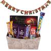 SFU E Com Chocolate Gift Hamper with Designer Golden Basket| Premium Christmas Chocolate Combo | Christmas Toran with Chocolat Gift | Christmas Chocolate Hamper | 830 view 1