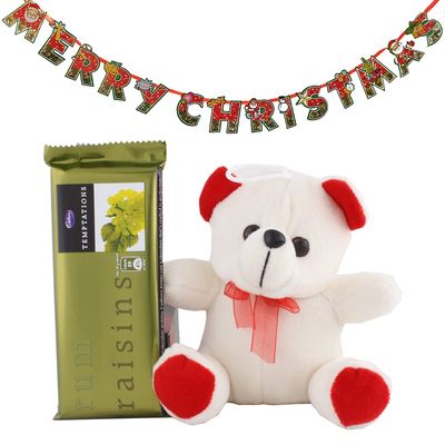 SFU E Com Temptation Chocolate with Cute Teddy| Premium Christmas Chocolate Combo | Christmas Toran with Chocolat Gift | Christmas Chocolate Hamper | 343