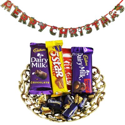 SFU E Com Chocolate Gift Hamper| Premium Christmas Chocolate Combo | Christmas Toran with Chocolat Gift | Christmas Chocolate Hamper | 136