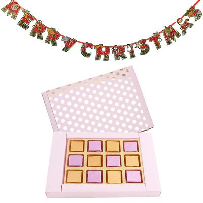 SFU E Com 12 Pieces Chocolate Gift Box| Premium Christmas Chocolate Combo | Christmas Toran with Chocolat Gift | Christmas Chocolate Hamper | 082