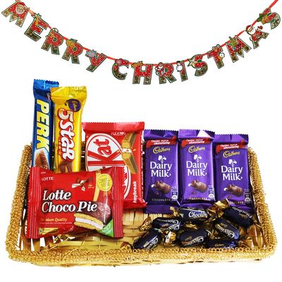 SFU E Com 12 Pieces Attractive Chocolate Gift Hamper| Premium Christmas Chocolate Combo | Christmas Toran with Chocolat Gift | Christmas Chocolate Hamper | 167