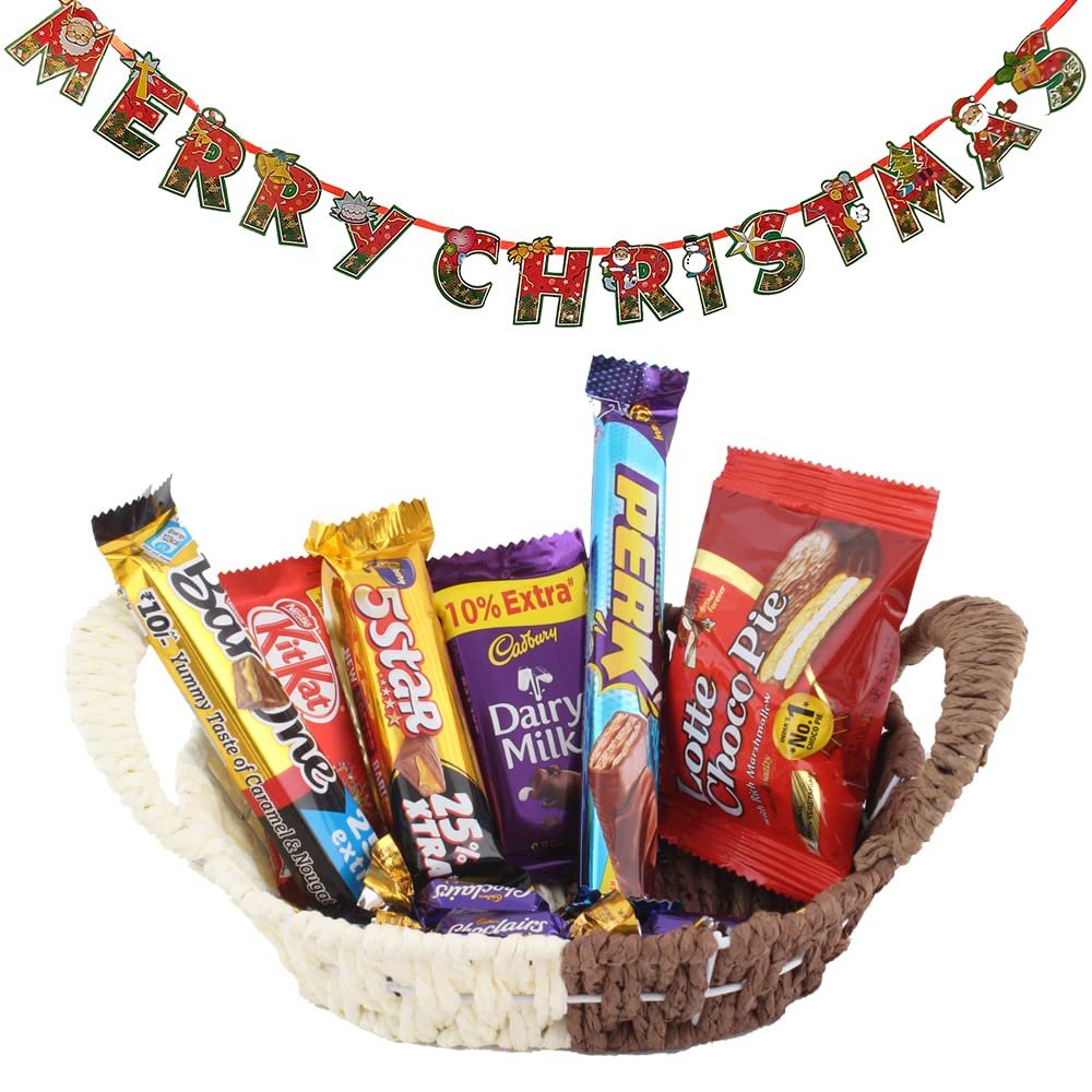SFU E Com Beautiful Chocolate Hamper| Premium Christmas Chocolate Combo | Christmas Toran with Chocolat Gift | Christmas Chocolate Hamper | 374