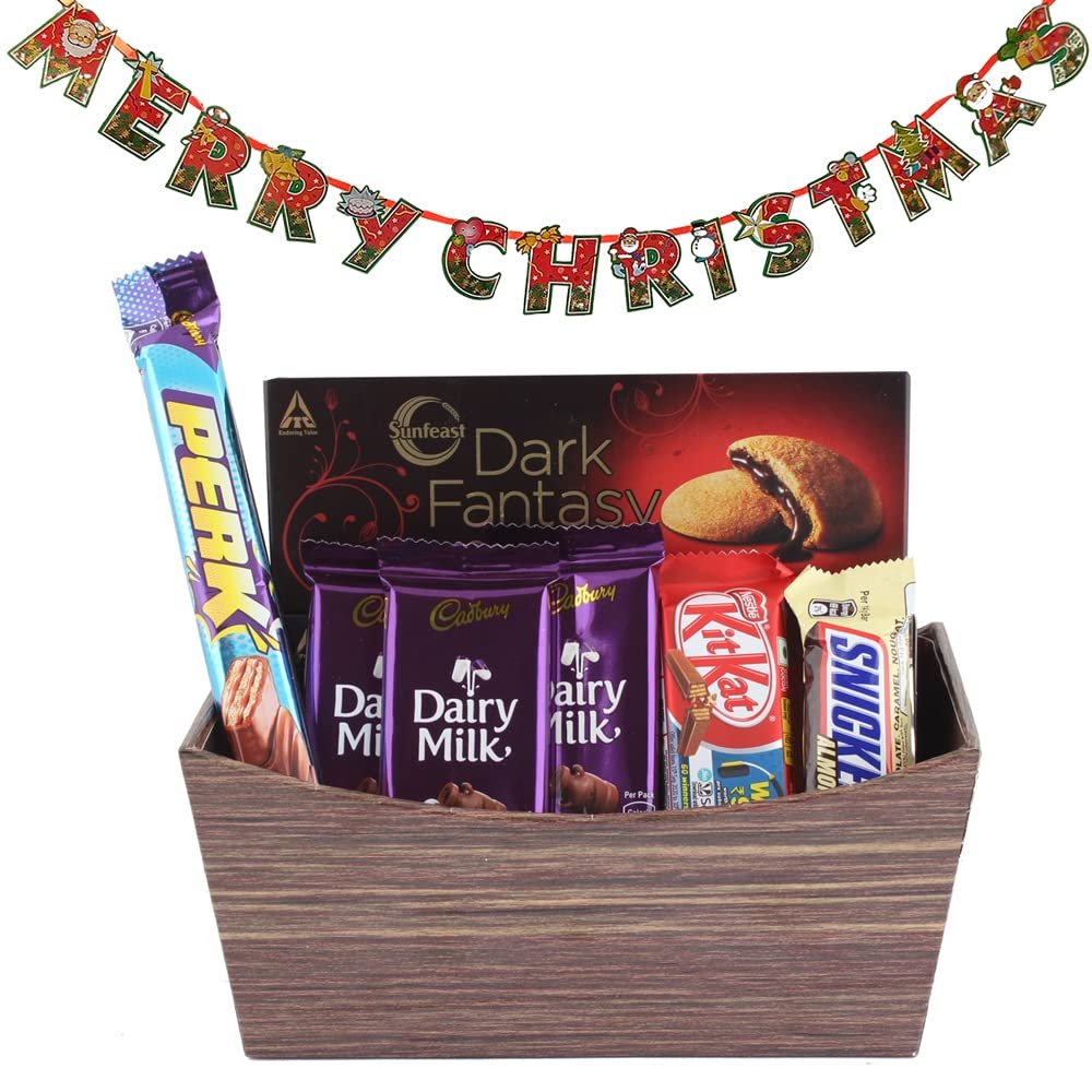 SFU E Com Chocolate Loaded Multipurpose Basket| Premium Christmas Chocolate Combo | Christmas Toran with Chocolat Gift | Christmas Chocolate Hamper | 865