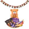SFU E Com Chocolate Gift Hamper with Beautiful Brown Teddy| Premium Christmas Chocolate Combo | Christmas Toran with Chocolat Gift | Christmas Chocolate Hamper | 1053 view 1