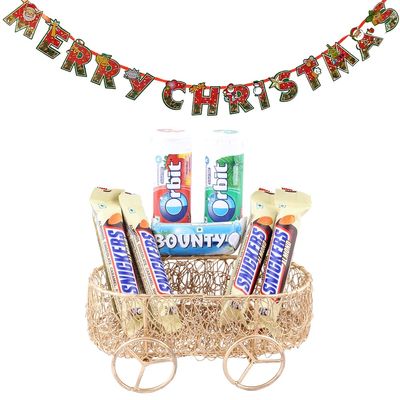 SFU E Com Cadbury Chocolate Gift with Premium Hamper| Premium Christmas Chocolate Combo | Christmas Toran with Chocolat Gift | Christmas Chocolate Hamper | 918